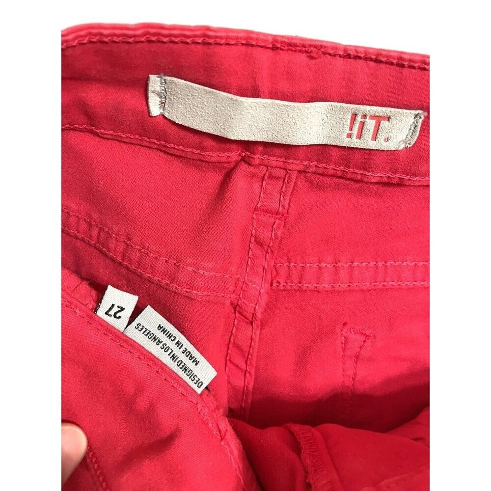 IT! Jeans Midrise Ankle Skinny Red Denim Jeans SZ 27 NWT - Picture 9 of 10